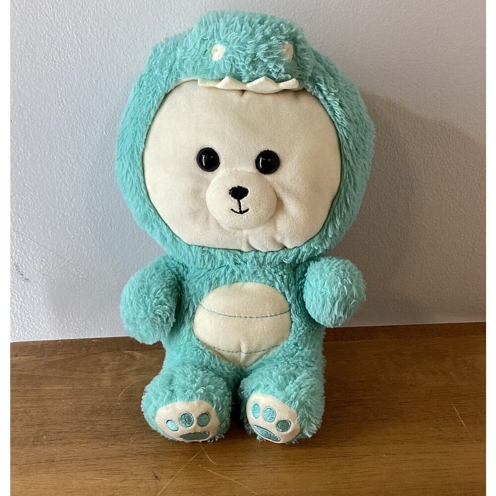 Kellytoy Ivory Teddy Bear Blue Dinosaur Costume 10" Plush‎ 2020